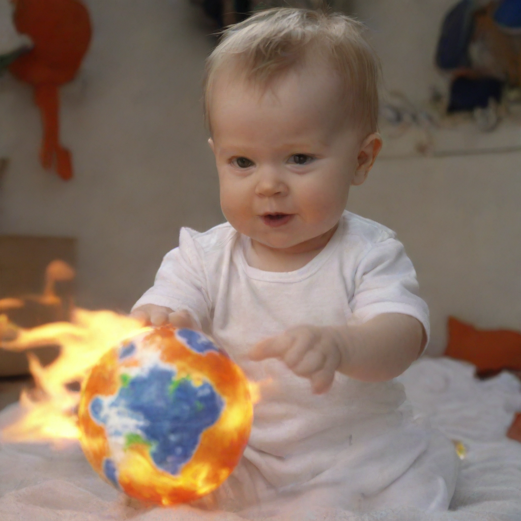 Baby Burning Planet