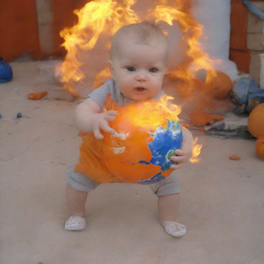 Baby Burning Planet