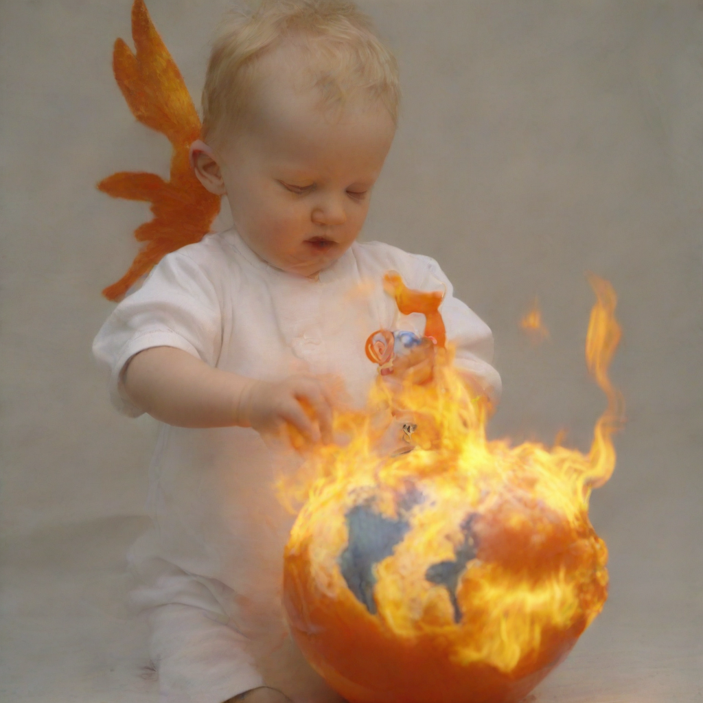 Cherub Burning Planet