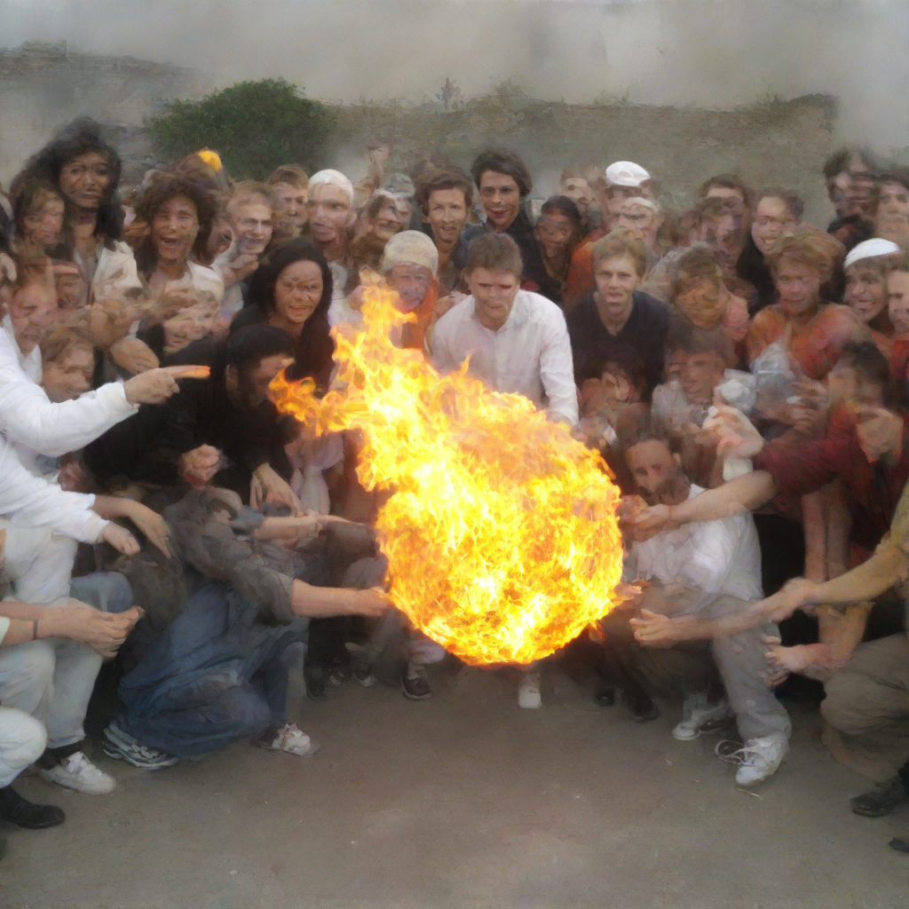 Group Photo Burning Planet